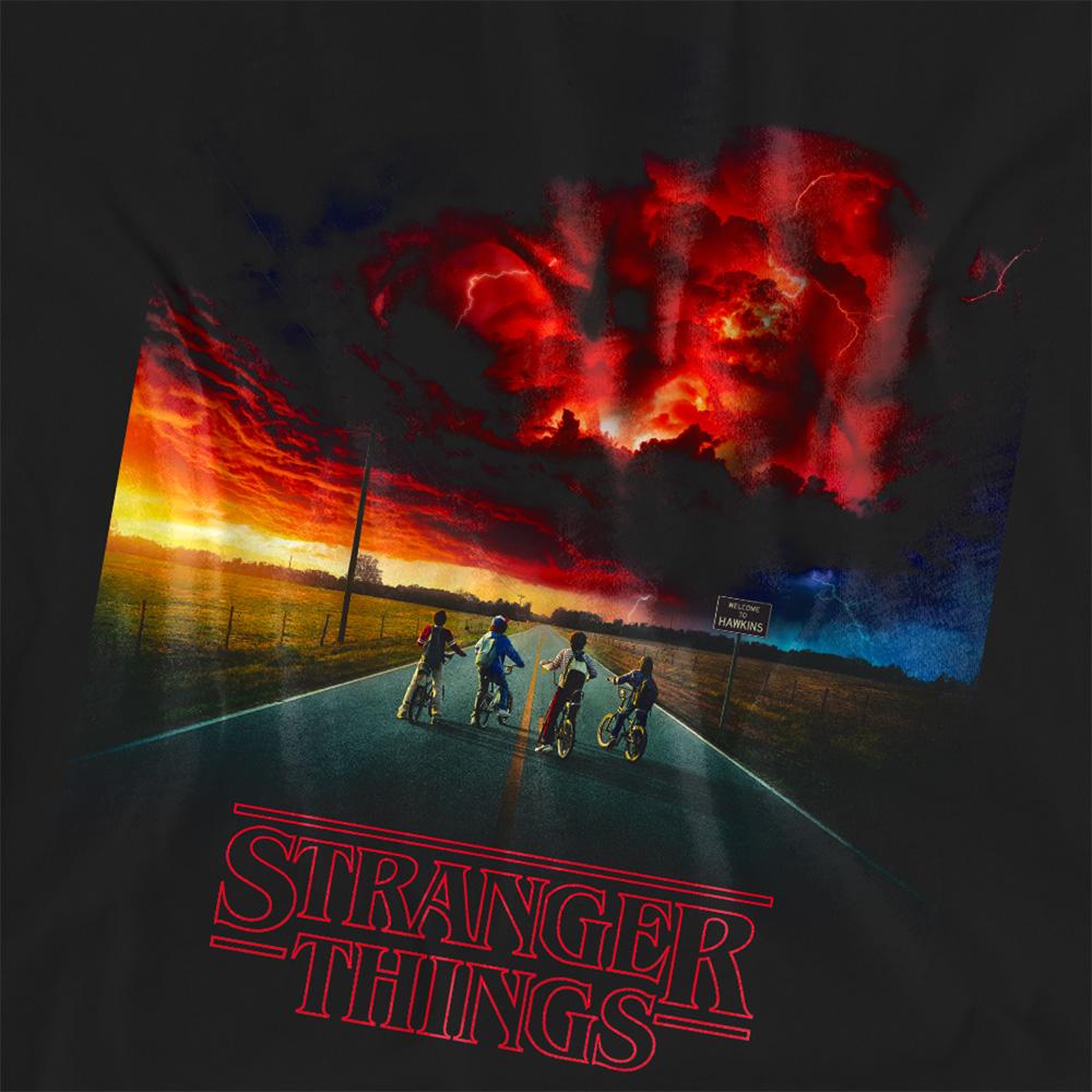 Black - Side - Stranger Things 2 Womens-Ladies Mindflayer Poster T-Shirt