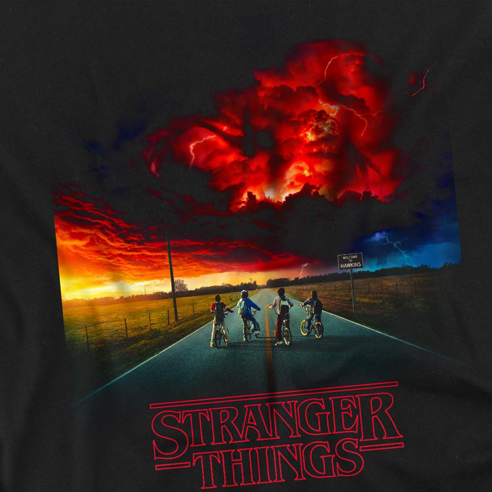 Black - Back - Stranger Things Unisex Adult Poster Mindflayer Long-Sleeved T-Shirt