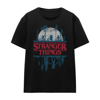 Black - Front - Stranger Things Womens-Ladies Silhouette T-Shirt