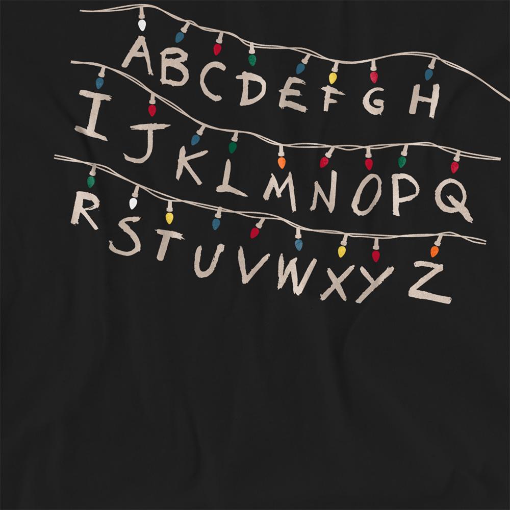 Black - Side - Stranger Things Womens-Ladies Lights T-Shirt