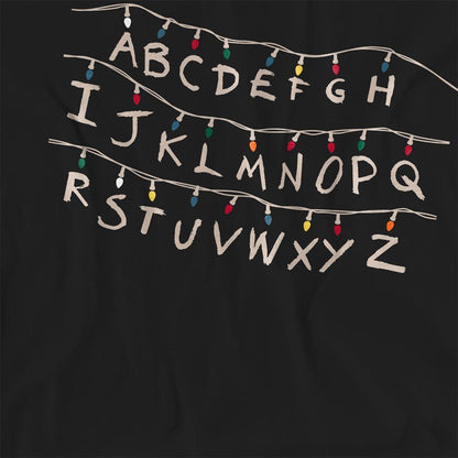 Black - Side - Stranger Things Womens-Ladies Lights T-Shirt