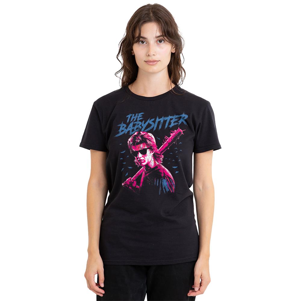Black - Back - Stranger Things Womens-Ladies The Babysitter T-Shirt