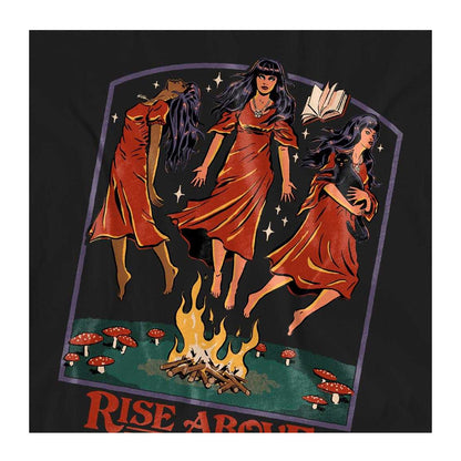 Black - Side - Steven Rhodes Womens-Ladies Rise Above The Bullshit T-Shirt