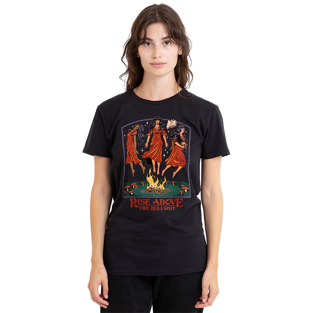 Black - Lifestyle - Steven Rhodes Womens-Ladies Rise Above The Bullshit T-Shirt