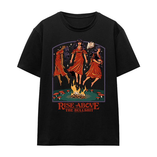 Black - Front - Steven Rhodes Womens-Ladies Rise Above The Bullshit T-Shirt