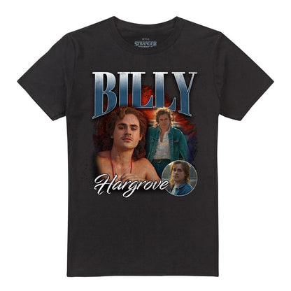 Black - Front - Stranger Things Unisex Adult Billy Homage T-Shirt
