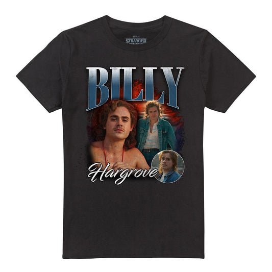 Black - Front - Stranger Things Unisex Adult Billy Homage T-Shirt