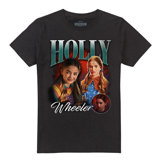 Black - Front - Stranger Things Unisex Adult Holly Homage T-Shirt
