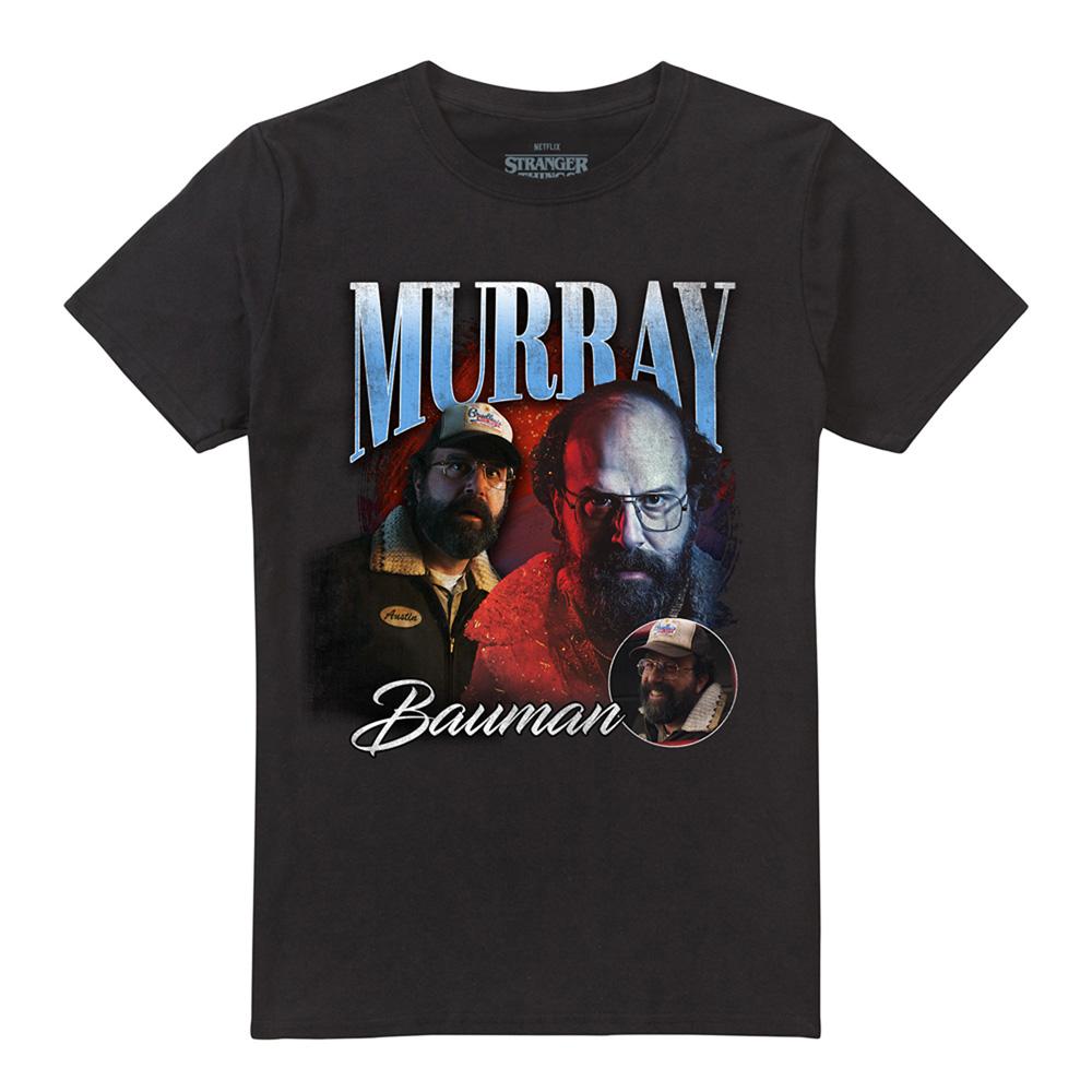 Black - Front - Stranger Things Unisex Adult Murray Homage T-Shirt