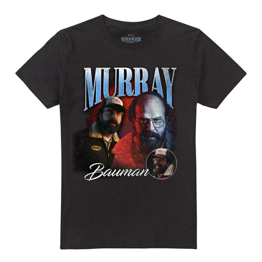 Black - Front - Stranger Things Unisex Adult Murray Homage T-Shirt
