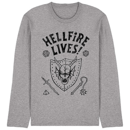 Athletic Heather - Front - Stranger Things Unisex Adult Hellfire Graduation Heather Long-Sleeved T-Shirt