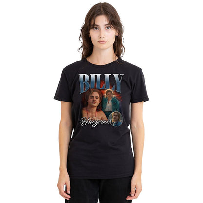Black - Back - Stranger Things Womens-Ladies Billy Homage T-Shirt