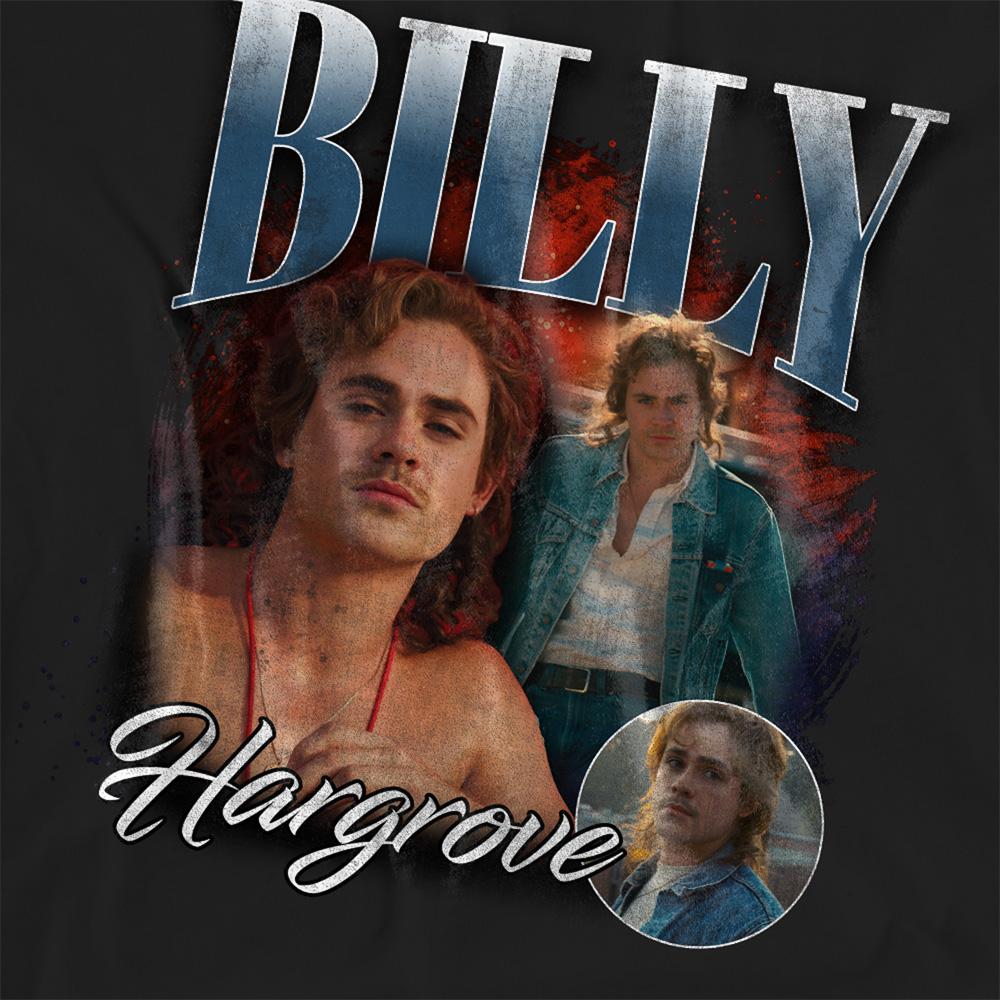 Black - Side - Stranger Things Womens-Ladies Billy Homage T-Shirt