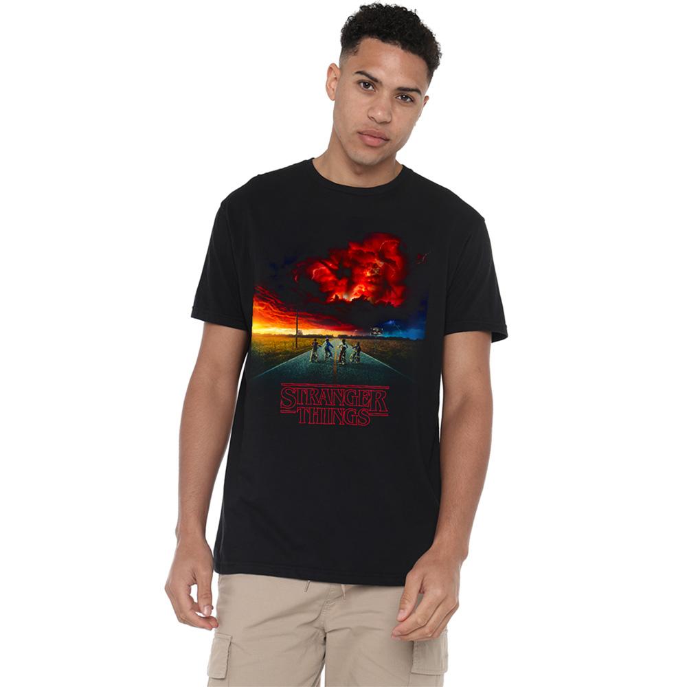 Black - Back - Stranger Things Unisex Adult Poster Mindflayer T-Shirt