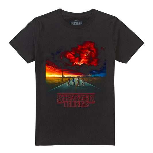 Black - Front - Stranger Things Unisex Adult Poster Mindflayer T-Shirt