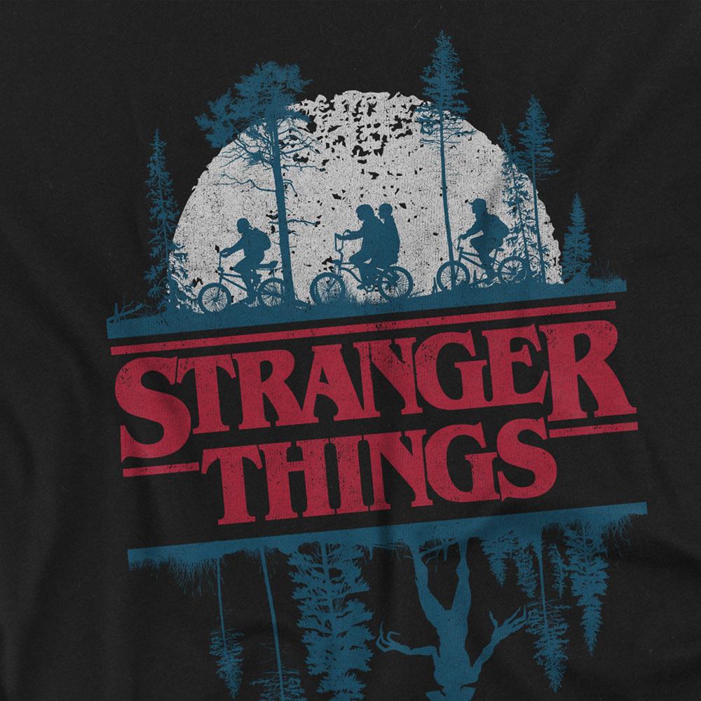 Black - Side - Stranger Things Unisex Adult Silhouette T-Shirt