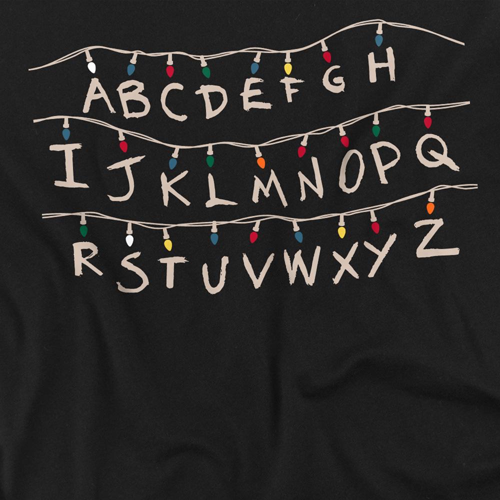 Black - Side - Stranger Things Unisex Adult Lights T-Shirt