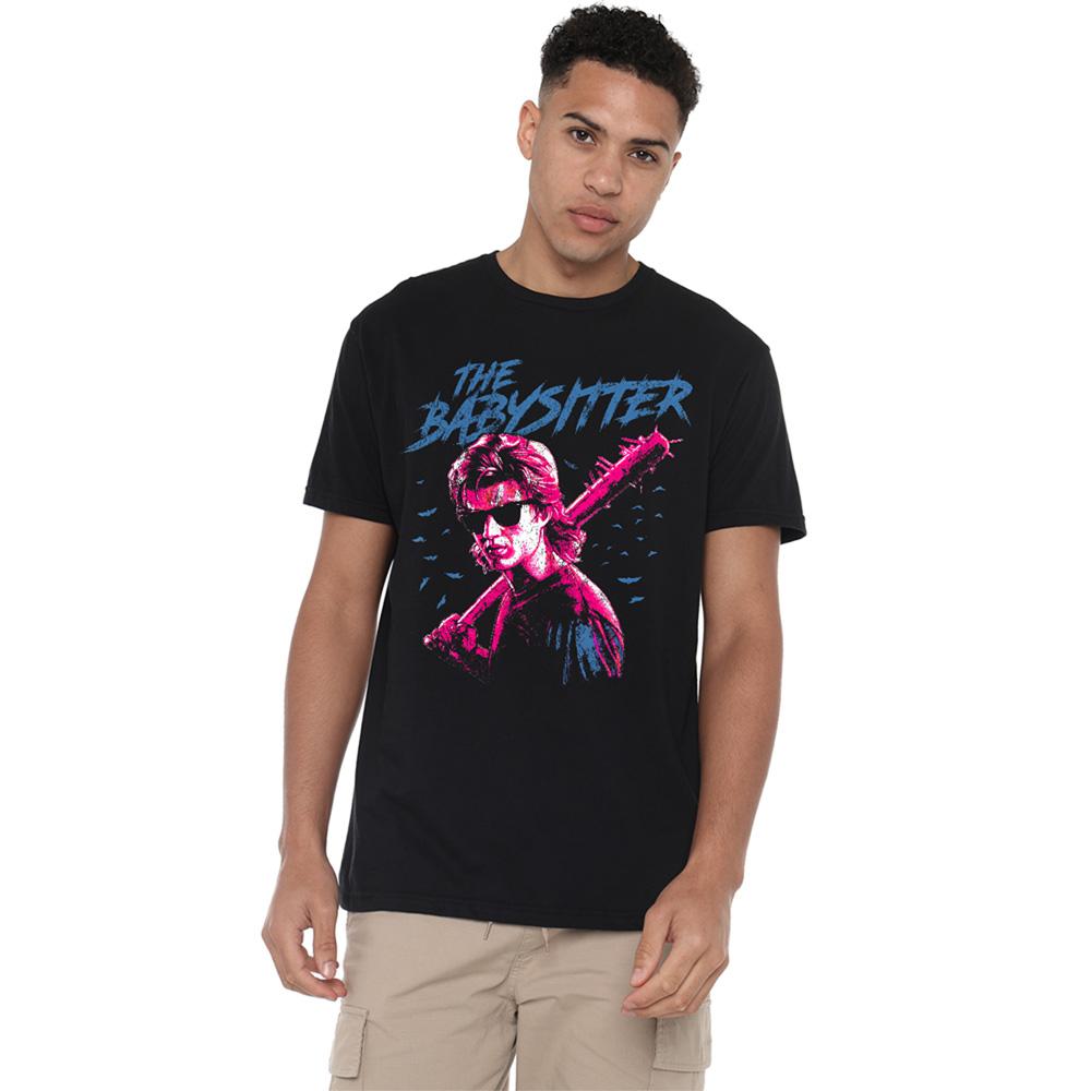 Black - Back - Stranger Things Unisex Adult The Babysitter T-Shirt