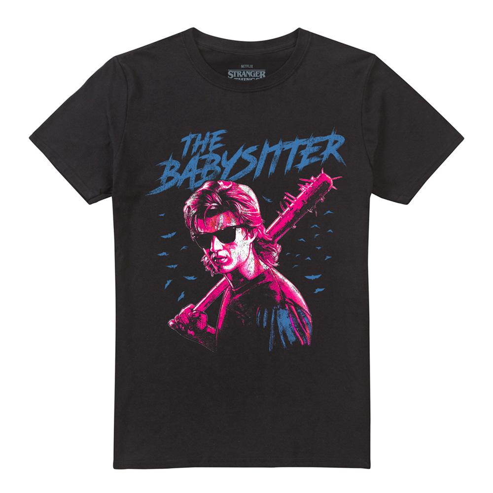 Black - Front - Stranger Things Unisex Adult The Babysitter T-Shirt
