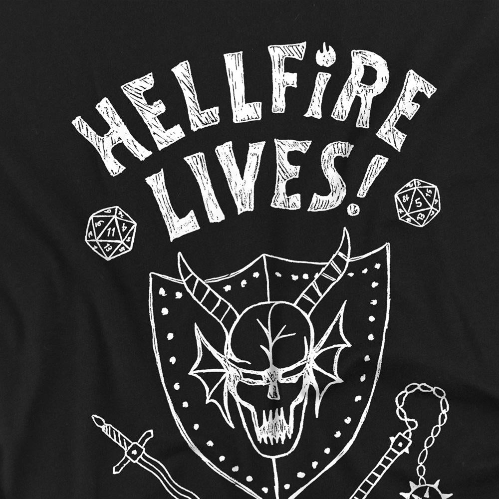Black - Side - Stranger Things Unisex Adult Hellfire Graduation Invert T-Shirt