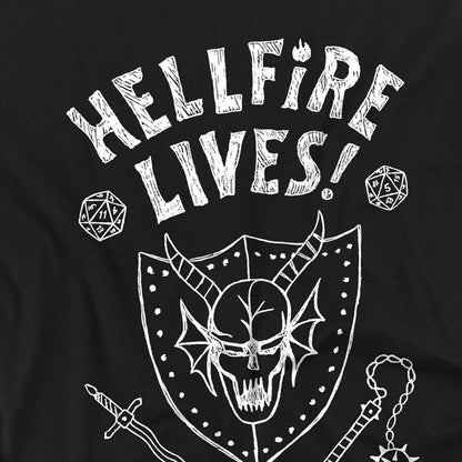 Black - Side - Stranger Things Unisex Adult Hellfire Graduation Invert T-Shirt