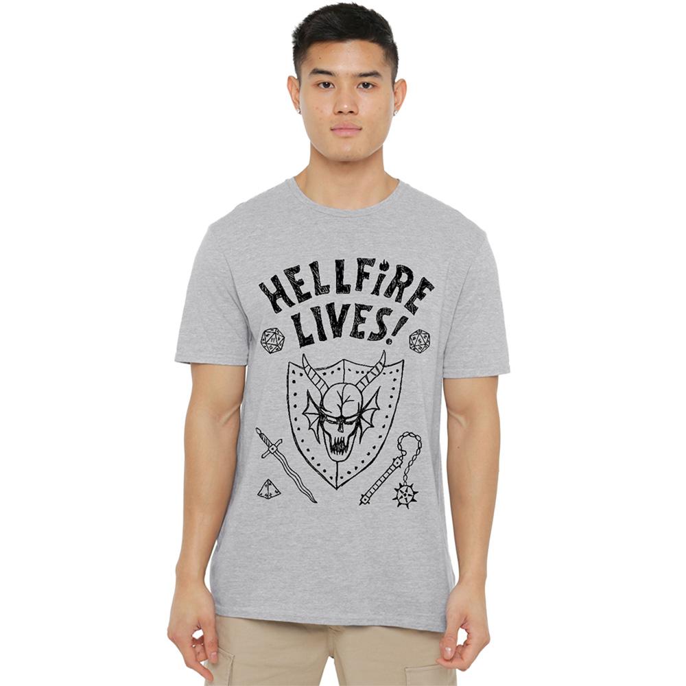 Athletic Heather - Back - Stranger Things Unisex Adult Hellfire Graduation Heather T-Shirt