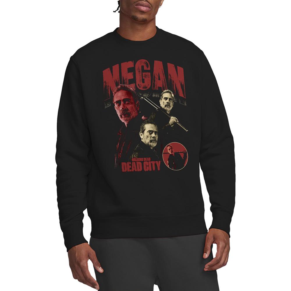Black - Back - The Walking Dead Unisex Adult Dead City Negan Homage Sweatshirt