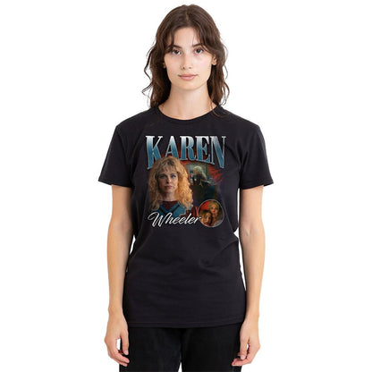 Black - Back - Stranger Things Womens-Ladies Karen Wheeler Homage T-Shirt