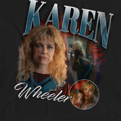 Black - Side - Stranger Things Womens-Ladies Karen Wheeler Homage T-Shirt