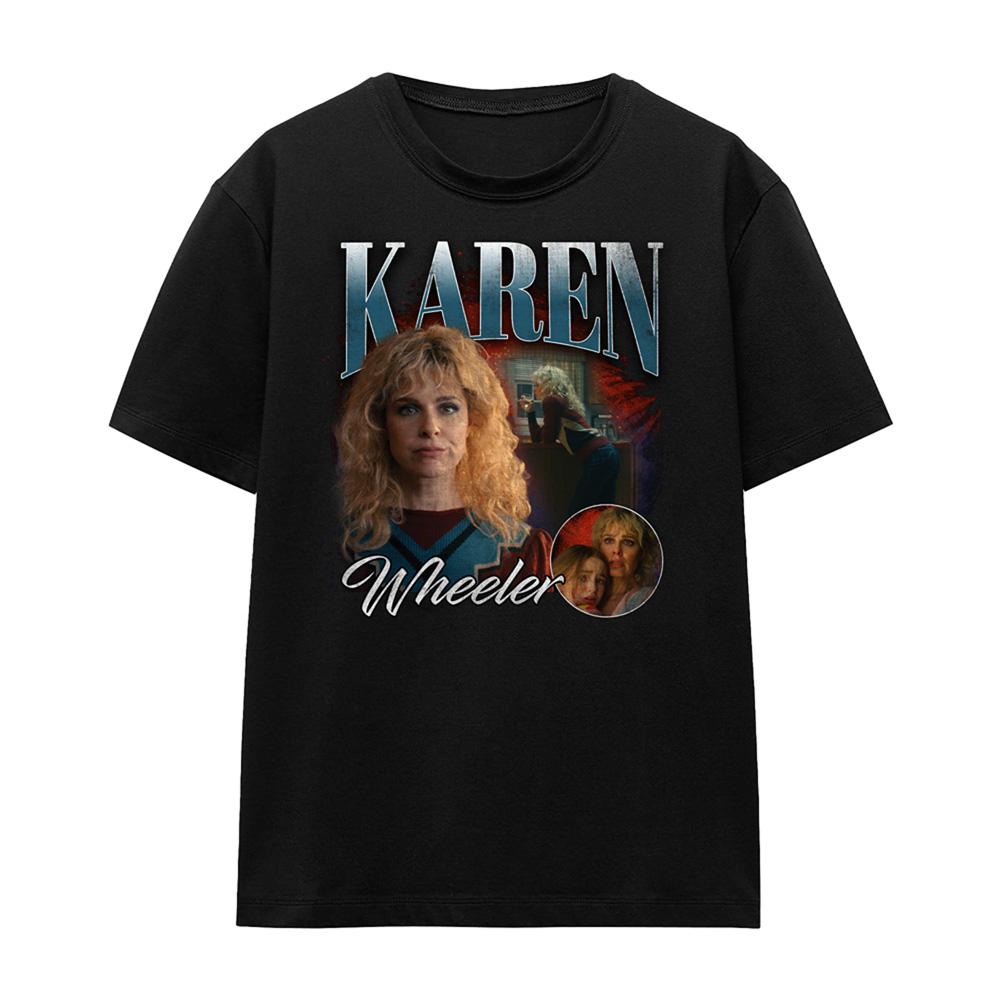 Black - Front - Stranger Things Womens-Ladies Karen Wheeler Homage T-Shirt