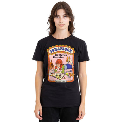 Black - Side - Steven Rhodes Womens-Ladies Scrapbook Of Sworn Enemies T-Shirt