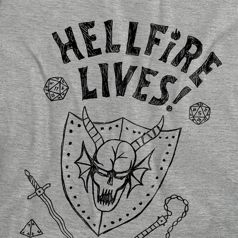Athletic - Side - Stranger Things Womens-Ladies Hellfire Graduation Heather T-Shirt