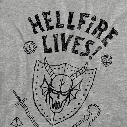 Athletic - Side - Stranger Things Womens-Ladies Hellfire Graduation Heather T-Shirt