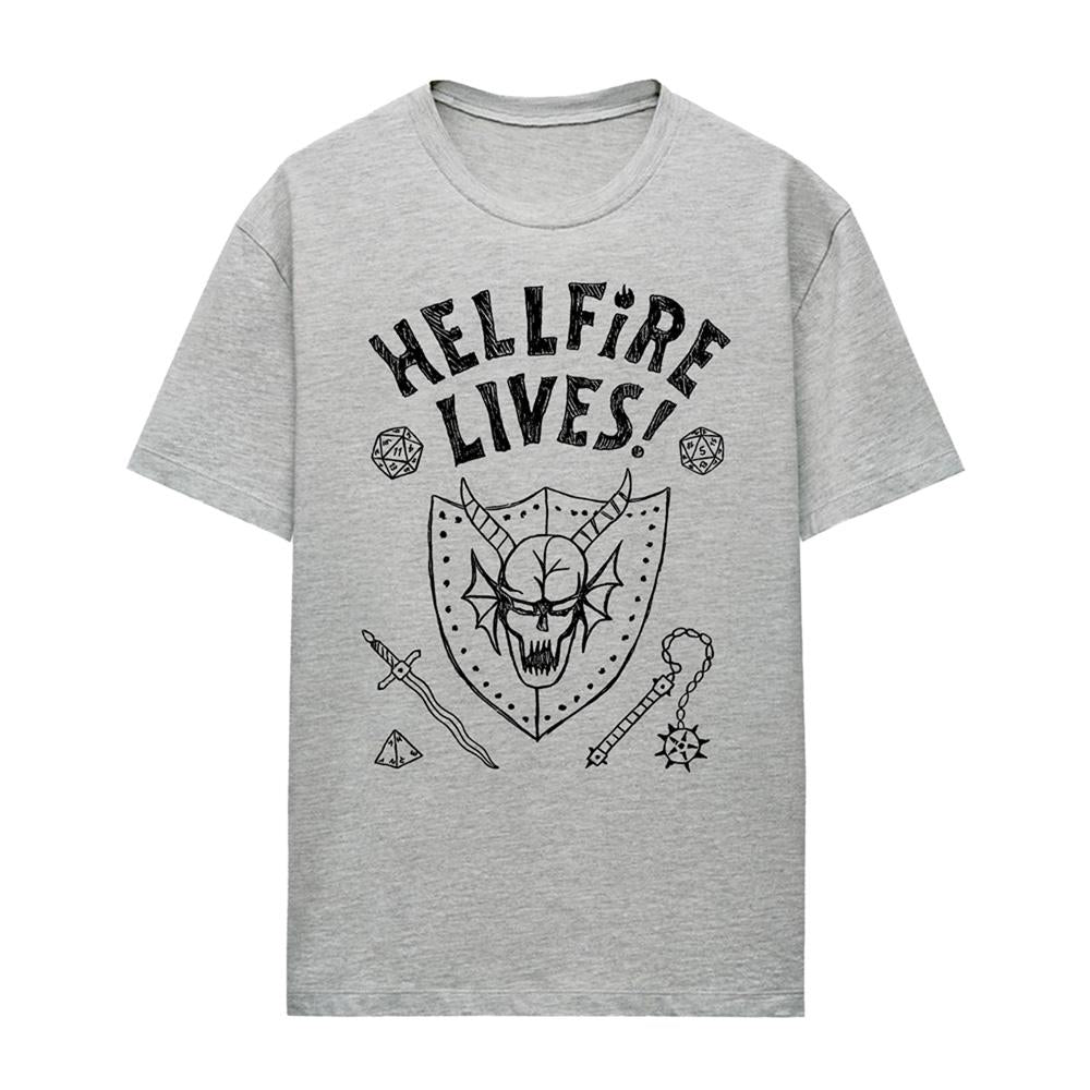 Athletic - Front - Stranger Things Womens-Ladies Hellfire Graduation Heather T-Shirt