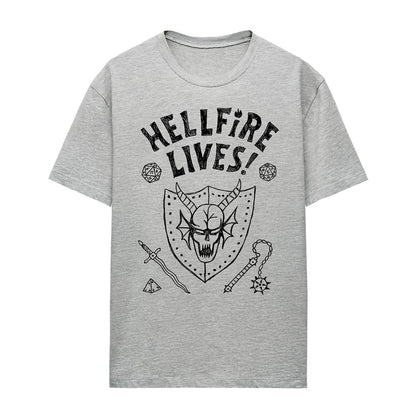 Athletic - Front - Stranger Things Womens-Ladies Hellfire Graduation Heather T-Shirt