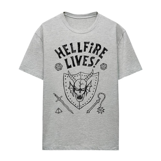 Athletic - Front - Stranger Things Womens-Ladies Hellfire Graduation Heather T-Shirt