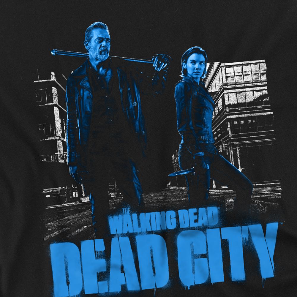 Black - Back - The Walking Dead Unisex Adult Dead City Pose Long-Sleeved T-Shirt