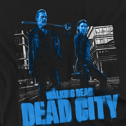 Black - Back - The Walking Dead Unisex Adult Dead City Pose Long-Sleeved T-Shirt