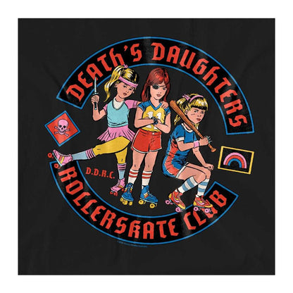 Black - Side - Steven Rhodes Womens-Ladies Death´s Daughters Rollerskate Club T-Shirt