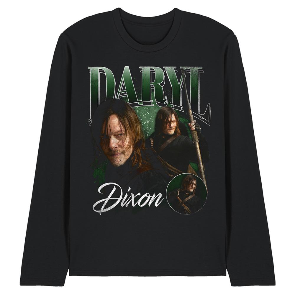 Black - Front - The Walking Dead Unisex Adult Daryl Dixon Homage Long-Sleeved T-Shirt