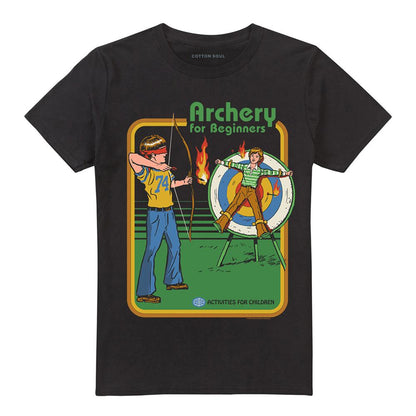 Black - Front - Steven Rhodes Unisex Adult Archery For Beginners T-Shirt