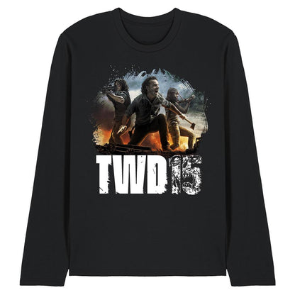 Black - Front - The Walking Dead Unisex Adult Group Pose Long-Sleeved T-Shirt