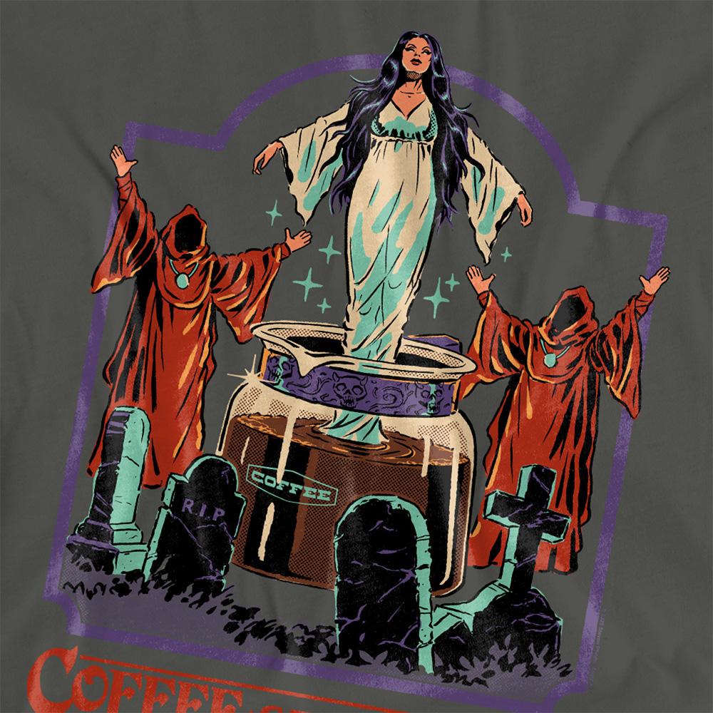 Black - Side - Steven Rhodes Womens-Ladies Coffee Gives Me Life T-Shirt