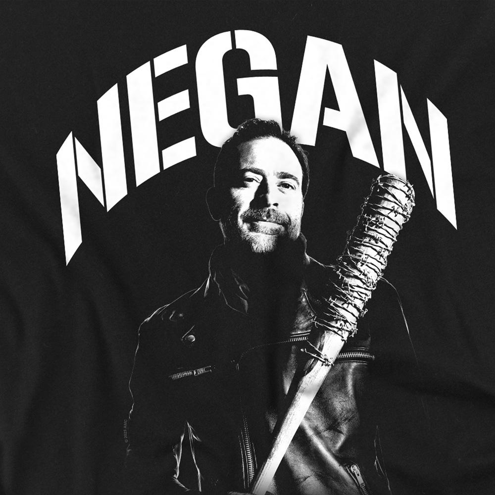 Black - Back - The Walking Dead Unisex Adult Negan Mono Long-Sleeved T-Shirt
