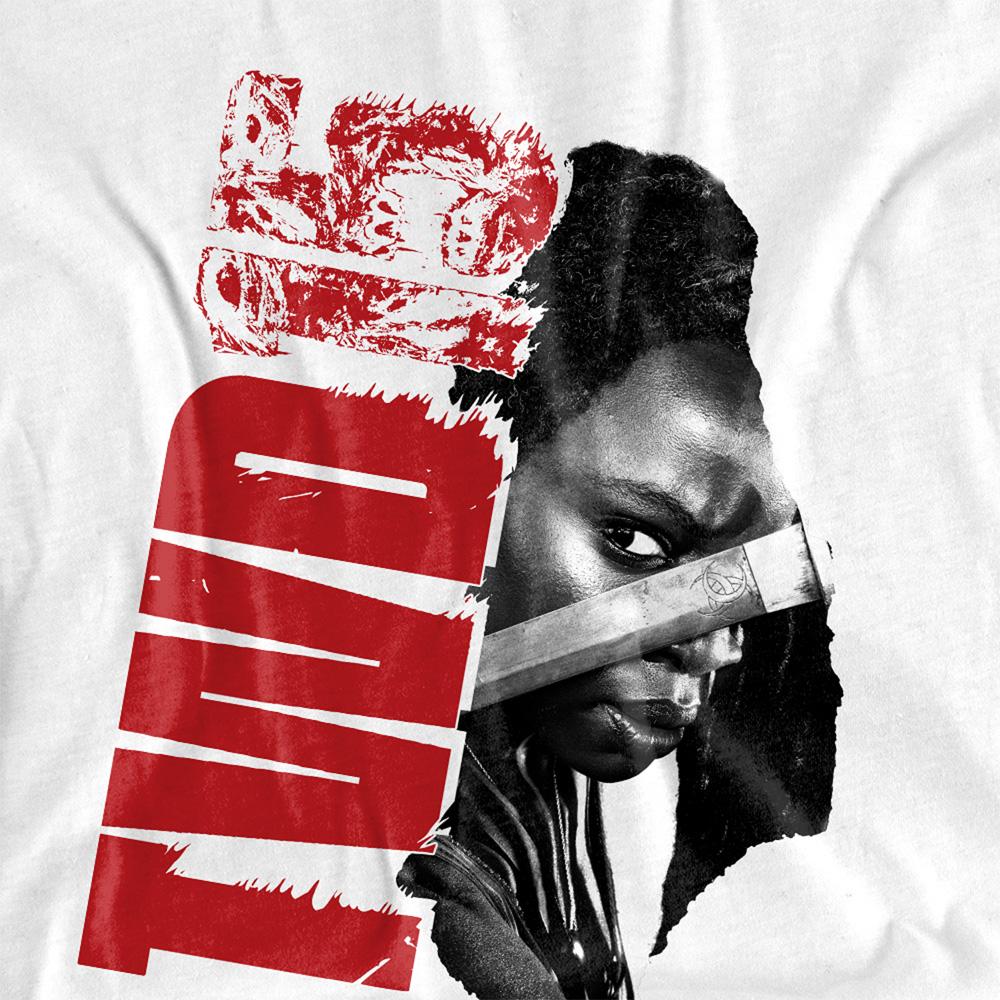 White - Back - The Walking Dead Unisex Adult 15 Michonne Long-Sleeved T-Shirt
