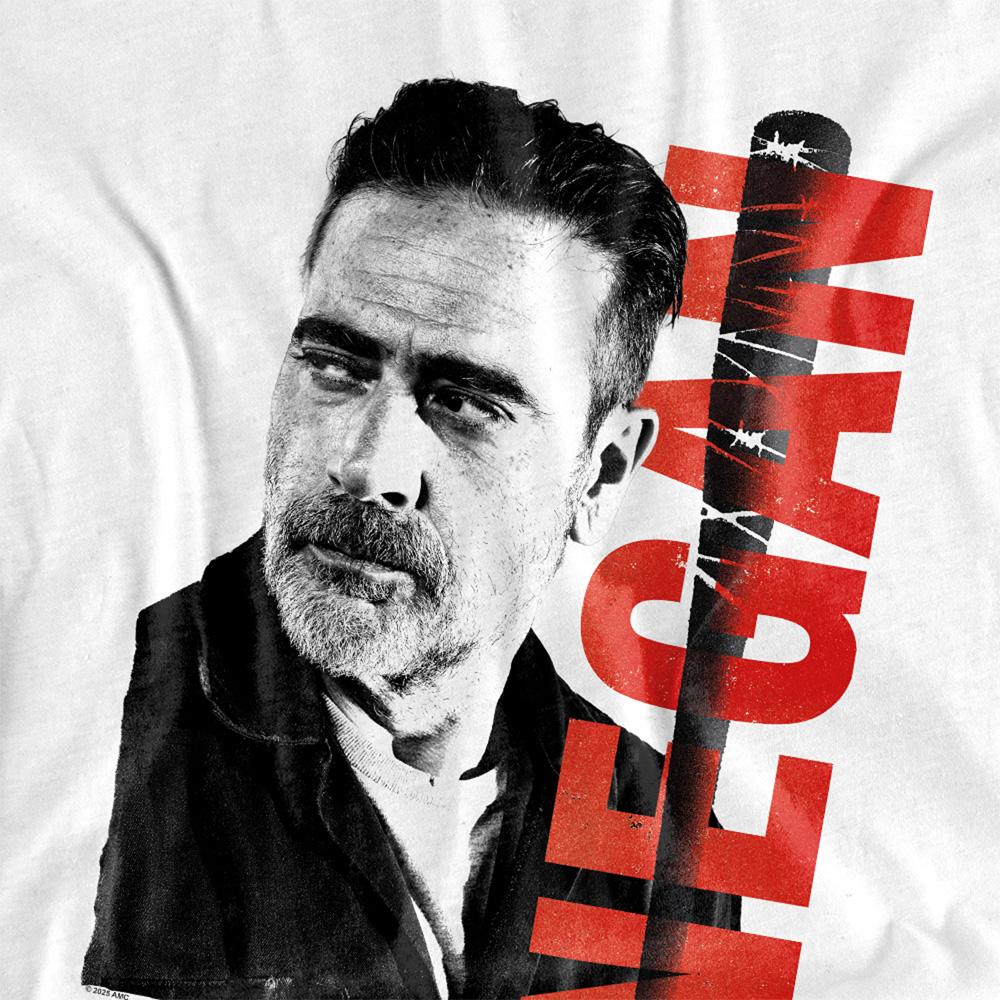 White - Back - The Walking Dead Unisex Adult 15 Negan Long-Sleeved T-Shirt