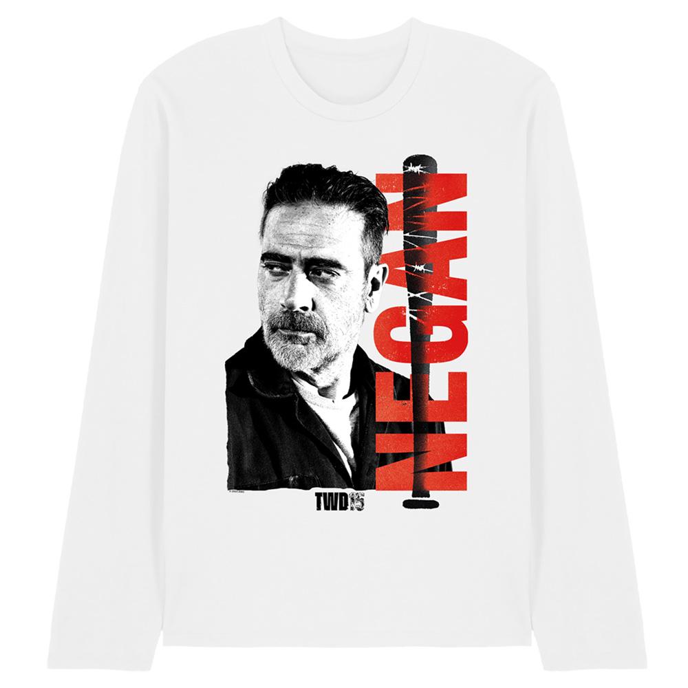 White - Front - The Walking Dead Unisex Adult 15 Negan Long-Sleeved T-Shirt