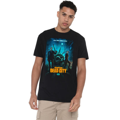 Black - Lifestyle - The Walking Dead Unisex Adult Dead City Poster Art T-Shirt