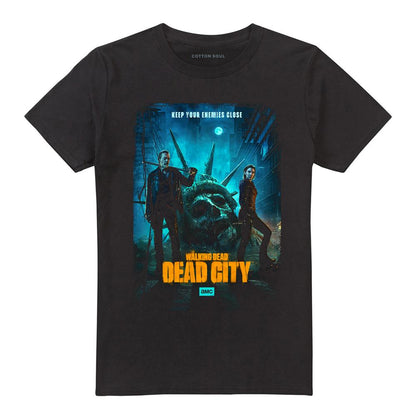 Black - Front - The Walking Dead Unisex Adult Dead City Poster Art T-Shirt