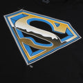 Black - Side - Superman Mens Chrome Logo T-Shirt